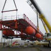 Unités de relevage RDF Pronal utilisées pour le levage et la mise à flot de structures lourdes. Flotteurs gonflables pour opérations de manutention maritime et génie civil.