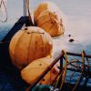 Parachute sous-marin PSM Pronal utilisé pour le levage et la manutention sous-marine, attaché à un navire en pleine mer. Flotteur gonflable de levage pour opérations offshore et récupération d'épaves.