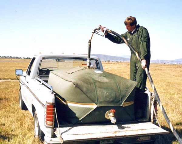 Tanque de transporte flexible en pick-up