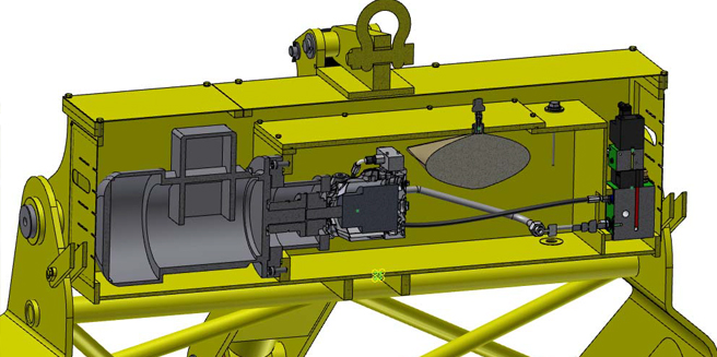 Crane hydraulic system with an oil compensator