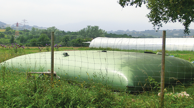 Water storage tank for irrigation