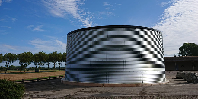 fire water storage tank in overhead tank