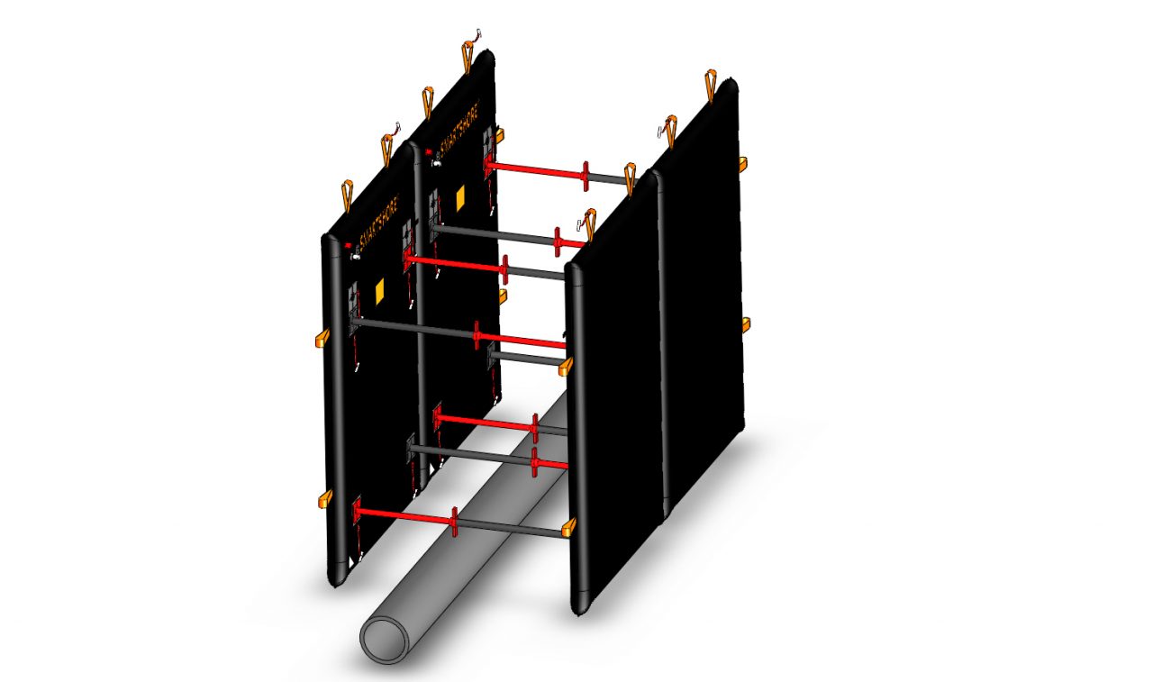 blindage de tranchée gonflable verticale